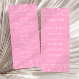 bröllopsprogrammet Bäddblommor med shock rosa