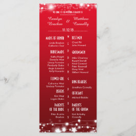 Bröllopsprogrammet BeSnyval Glowing Stars Red Program