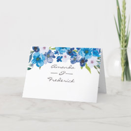 Bröllopsprogrammet Blå Blommigt Program