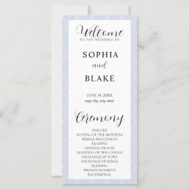 Bröllopsprogrammet Blå, Gult och vitt skal