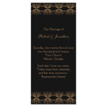 Bröllopsprogrammet Black och Guld Gay