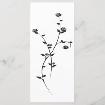 Bröllopsprogrammet Black och Vit ros