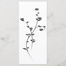 Bröllopsprogrammet Black och Vit ros Program