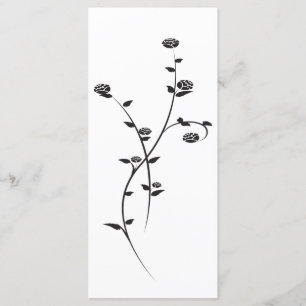 Bröllopsprogrammet Black och Vit ros Program