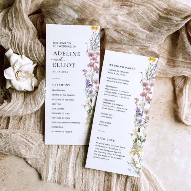 Bröllopsprogrammet Blommigt för Bröllopsprogrammet Program (Skapare uppladdad)