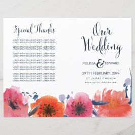 Bröllopsprogrammet Blommigt för marktäckningsfärg