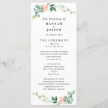 bröllopsprogrammet blommigt