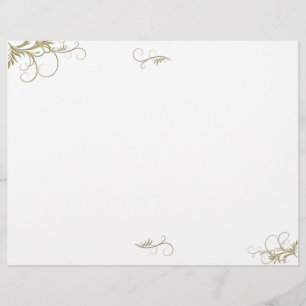 Bröllopsprogrammet blommigt Scrollwork