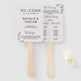Bröllopsprogrammet blommigt Typografi
