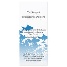 Bröllopsprogrammet Blue Fish and Coral