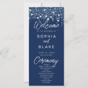 Bröllopsprogrammet Blue & White Hanging Ljus