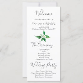 Bröllopsprogrammet Boho Orange Blommar