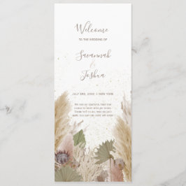 BRÖLLOPSPROGRAMMET BOHO PAMPAS GRASS WATERCOLOR PROGRAM