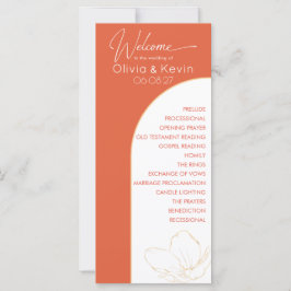 Bröllopsprogrammet Bright orange Verona solnedgång