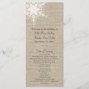 Bröllopsprogrammet Burlap Snowflake Program