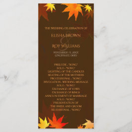Bröllopsprogrammet Chocolate Brown Autumn Program