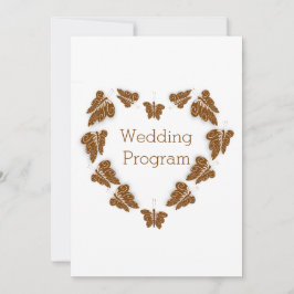 Bröllopsprogrammet Chocolate Butterflies Design