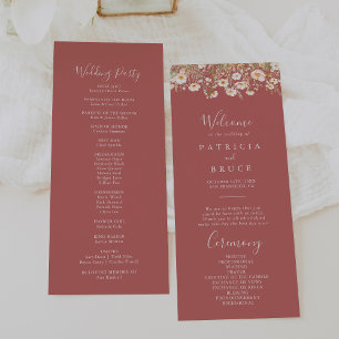 Bröllopsprogrammet Classic Boho  Wildblomma Program