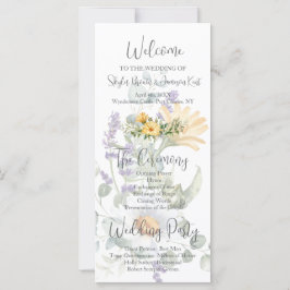 Bröllopsprogrammet Colorful Wildblomma