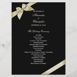 Bröllopsprogrammet Cream Ribbon Program