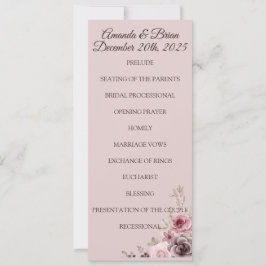 bröllopsprogrammet Deep-Maroon 1980