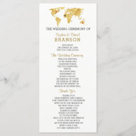Bröllopsprogrammet Destination Guld World Map Program