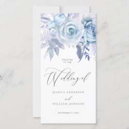 Bröllopsprogrammet Divine Dusty Blue Blommigt