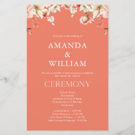 Bröllopsprogrammet elegant Blommigt