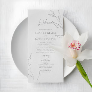Bröllopsprogrammet elegant Blommigt