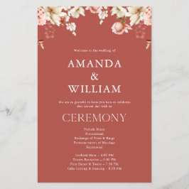 Bröllopsprogrammet elegant Blommigt