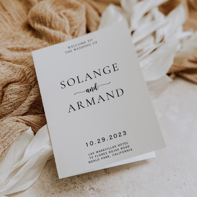 Bröllopsprogrammet elegant Calligraphy Classided F Program (Skapare uppladdad)