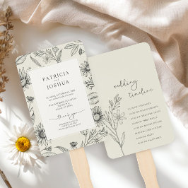 Bröllopsprogrammet elegant Daisy Wildblomma