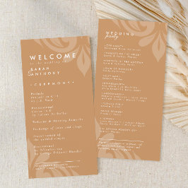 Bröllopsprogrammet Elegant Damask Ochre