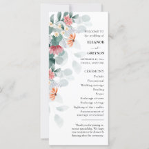 bröllopsprogrammet elegant eucalyptus