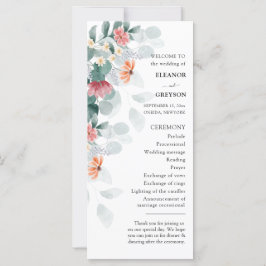 bröllopsprogrammet elegant eucalyptus