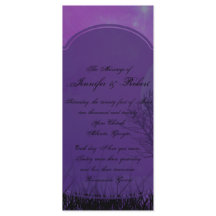 Bröllopsprogrammet elegant Lila Gothic Posh