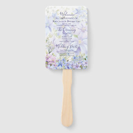 Bröllopsprogrammet elegant Periwinkle Clematis