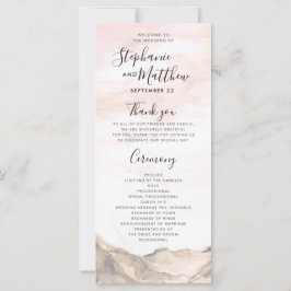 Bröllopsprogrammet Enkel modern bergsfärg