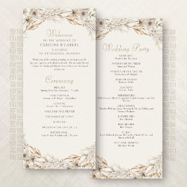 Bröllopsprogrammet Fall Elegant Wildblommor