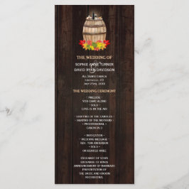 Bröllopsprogrammet Fall Foliage Vin Barrel Vineyar Program