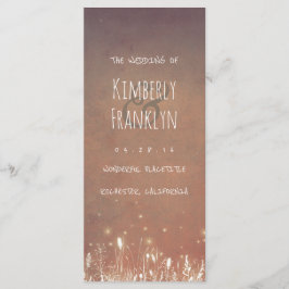 Bröllopsprogrammet Fält Rustic Program