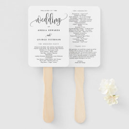 Bröllopsprogrammet FÄRG i  med lätt kalligrafi