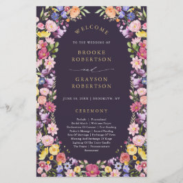 Bröllopsprogrammet Färgfläckar på Vår Wildblommor