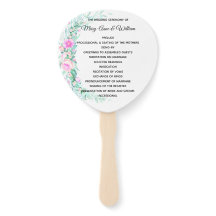 Bröllopsprogrammet Fintvätt av pastellblommor