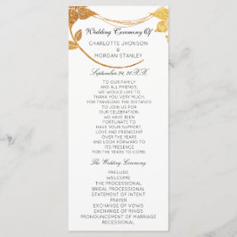 Bröllopsprogrammet för händelsen White Guld Blommi Program