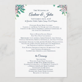 Bröllopsprogrammet för Julia och Andrew Program