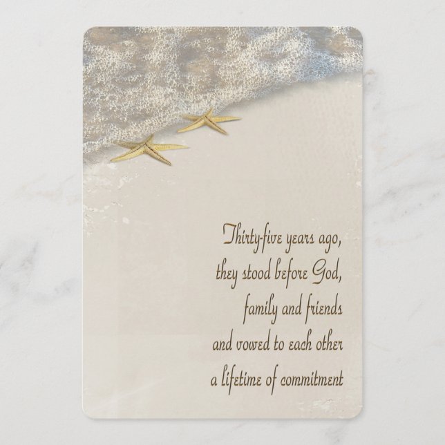 Bröllopsprogrammet Förnyelse av 35e på årsdagen Program (Framsida)