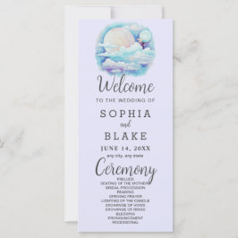 Bröllopsprogrammet Full Moon Celestial Stars Laven