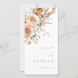 Bröllopsprogrammet Gorgous Boho Blommigt