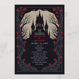 Bröllopsprogrammet Gothic Blommigt Castle Program